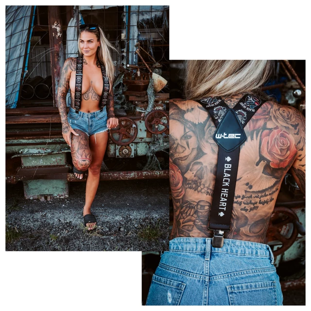 Traky W-TEC Black Heart Suspenders