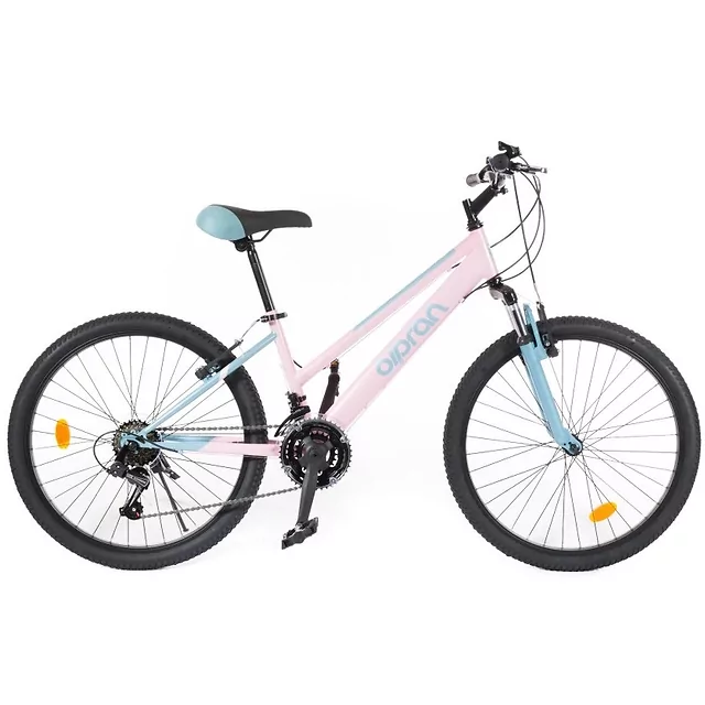 Juniorský bicykel Olpran Formica ALU 24" - model 2026 - šedozelená/ružová - ružová/šedá