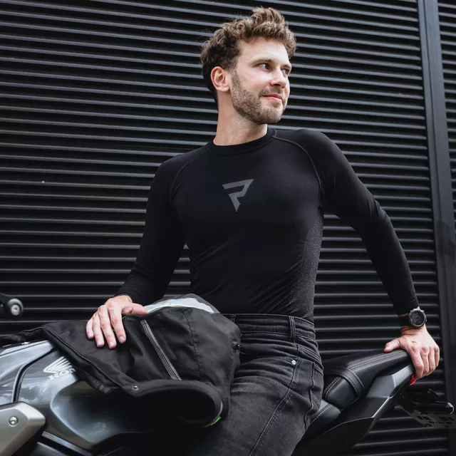 Moto thermo tričko Rebelhorn Freeze II Jersey - čierna