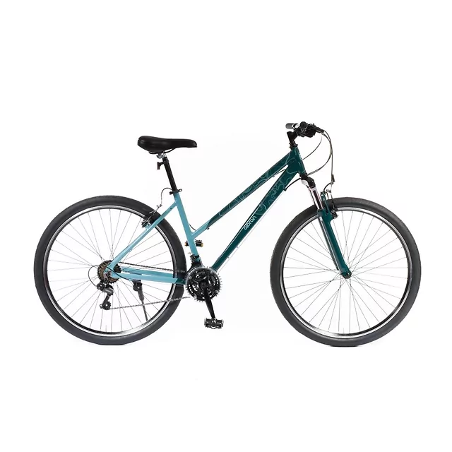Dámsky crossový bicykel Olpran Salix 28" - model 2026 - šedá/ružová - mätová/petrolejová