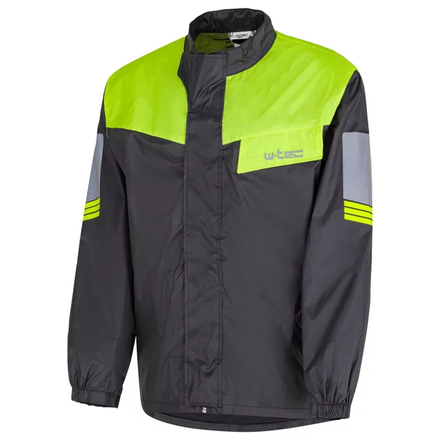 Moto pláštenka W-TEC Igava - čierna-fluo zelená