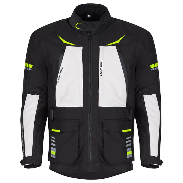 Moto bunda W-TEC Warao - čierna-fluo