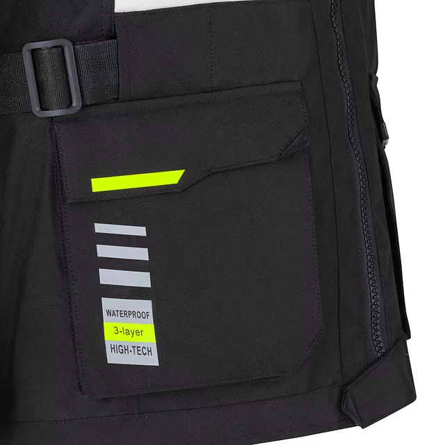 Moto bunda W-TEC Warao - čierna-fluo