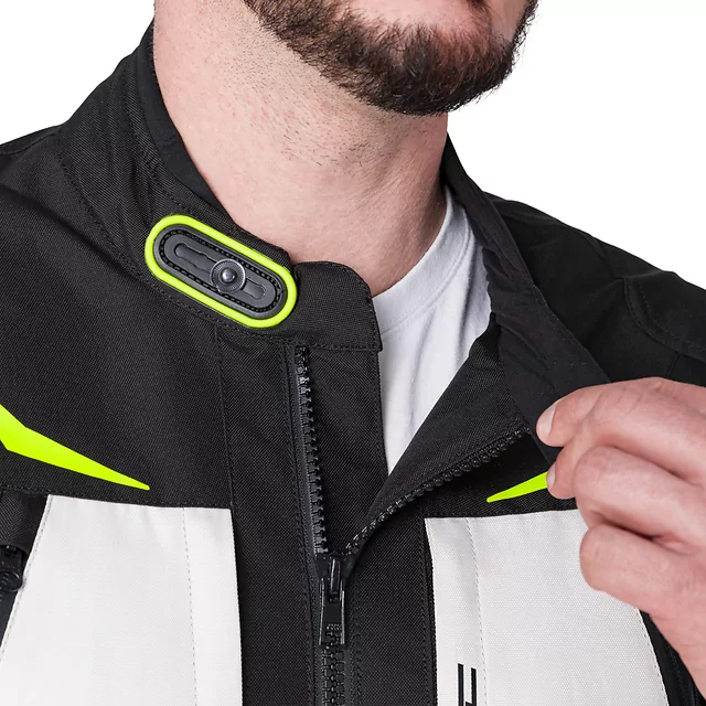 Moto bunda W-TEC Warao - čierna-fluo