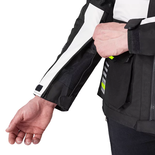 Moto bunda W-TEC Warao - čierna-fluo