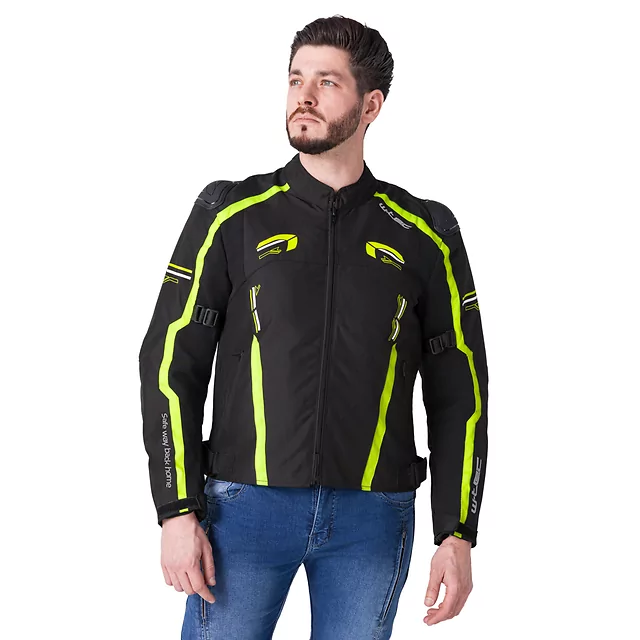 Moto bunda W-TEC Tonkawo - čierna-fluo