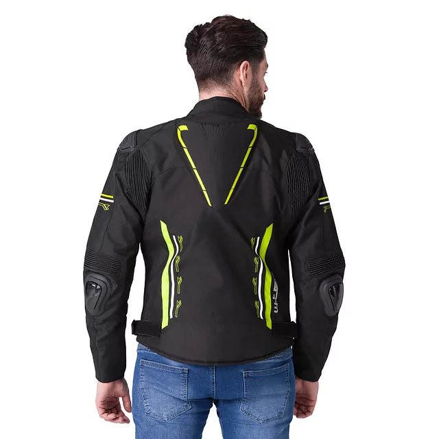 Moto bunda W-TEC Tonkawo - čierna-fluo