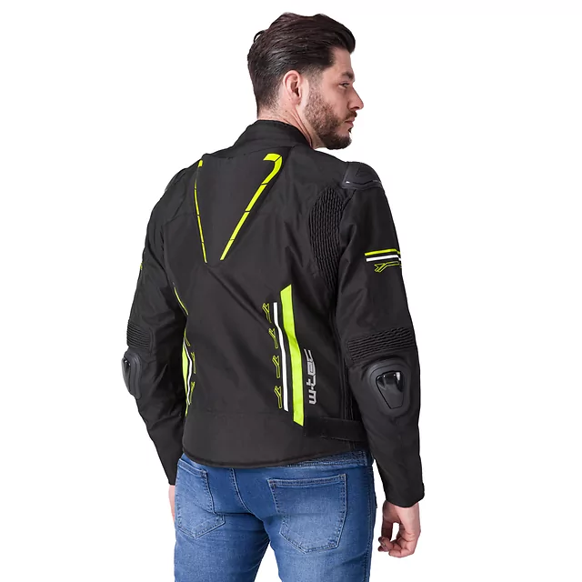 Moto bunda W-TEC Tonkawo - čierna-fluo