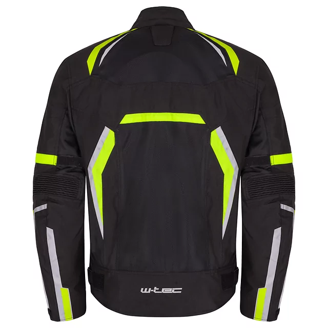 Letná moto bunda W-TEC Timuco - čierna-fluo