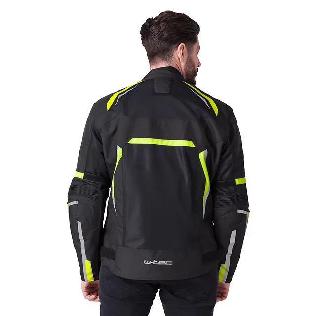 Letná moto bunda W-TEC Timuco - čierna-fluo