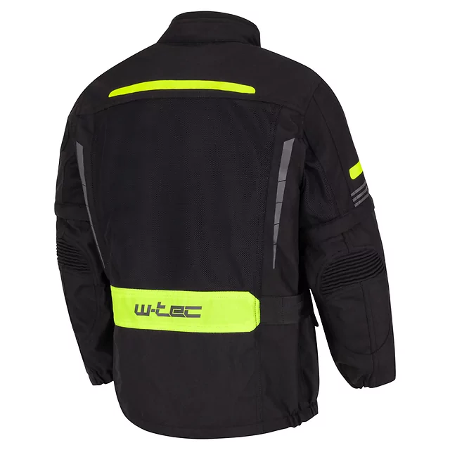 Detská rastúca moto bunda W-TEC Pinapoco - čierna-fluo