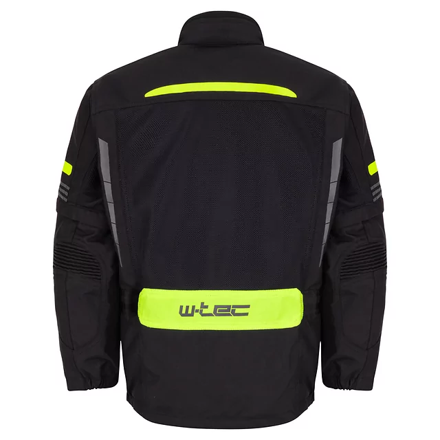 Detská rastúca moto bunda W-TEC Pinapoco - čierna-fluo