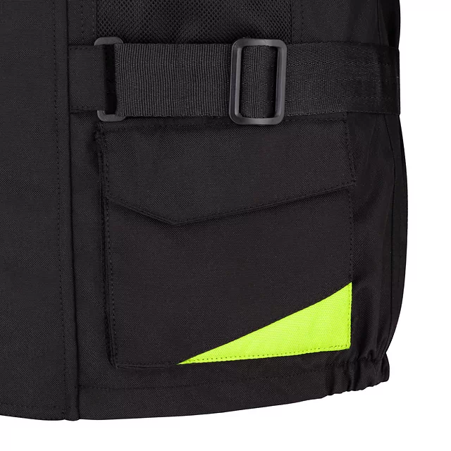 Detská rastúca moto bunda W-TEC Pinapoco - čierna-fluo