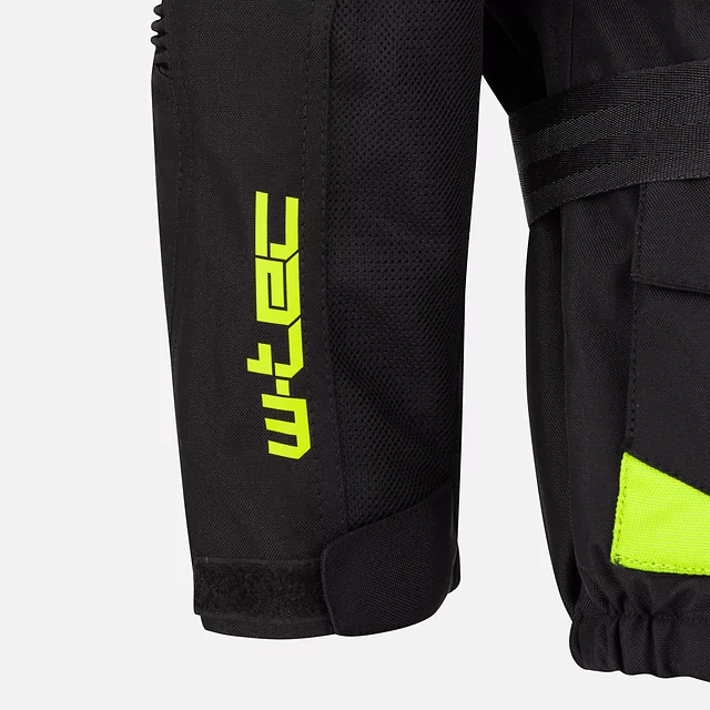 Detská rastúca moto bunda W-TEC Pinapoco - čierna-fluo