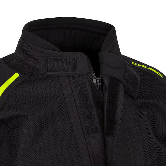 Detská rastúca moto bunda W-TEC Pinapoco - čierna-fluo