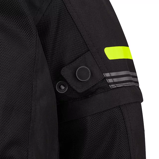 Detská rastúca moto bunda W-TEC Pinapoco - čierna-fluo