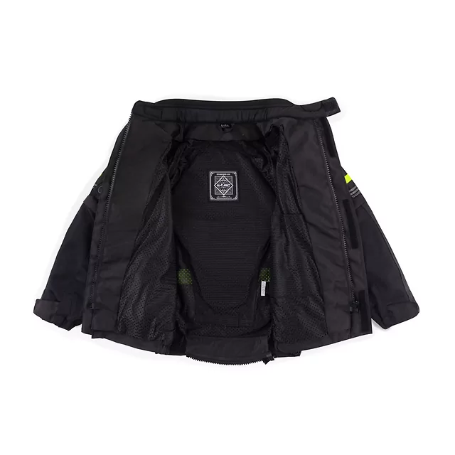 Detská rastúca moto bunda W-TEC Pinapoco - čierna-fluo