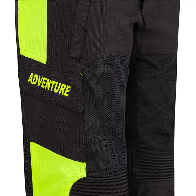 Detské rastúce moto nohavice W-TEC Pinapoco - čierna-fluo