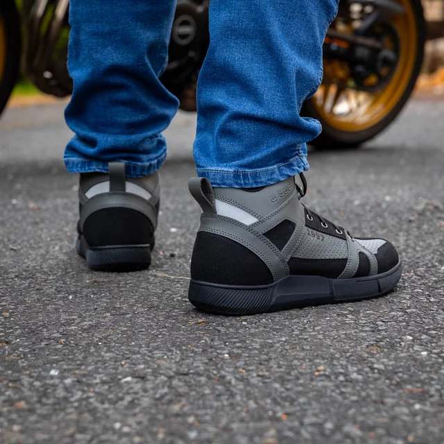 Moto topánky W-TEC Milwook - šedo-čierna