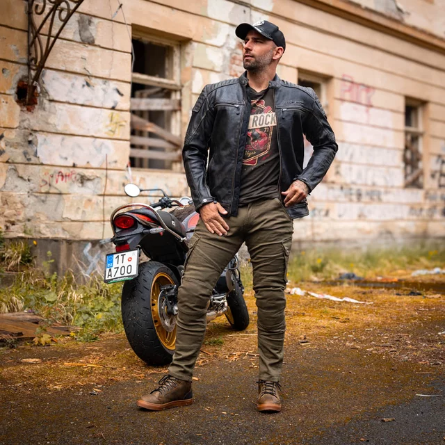 Moto nohavice W-TEC Nuksan - zelená