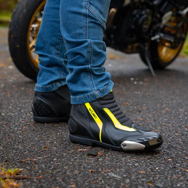Moto topánky W-TEC GlamCE - čierna-fluo žltá