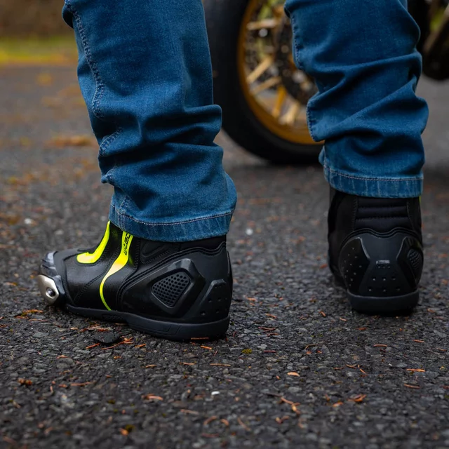 Moto topánky W-TEC GlamCE - čierna-fluo žltá