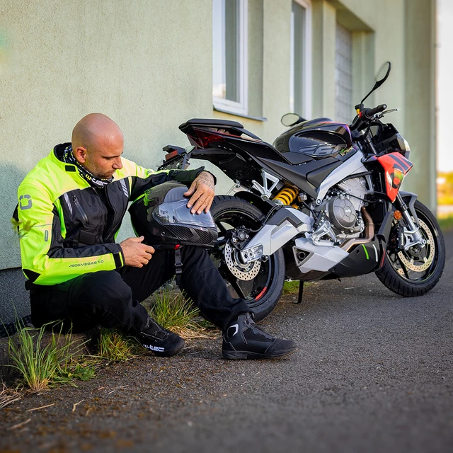 Pánska moto bunda BOS/WD Motorsports Vegas 1.0 - neon