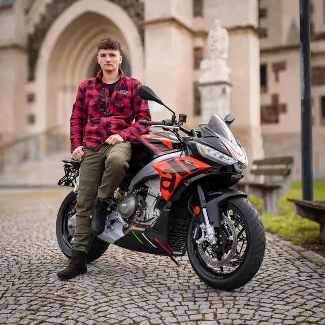 Flanelová košela W-TEC Black Heart Reginald s aramidom - šedo-čierna