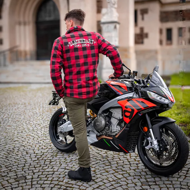 Flanelová košela W-TEC Black Heart Reginald s aramidom - šedo-čierna