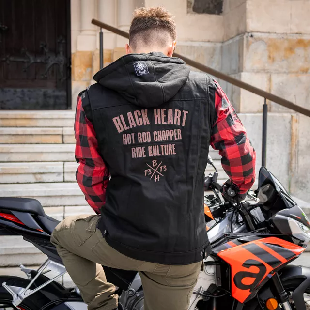 Moto bunda W-TEC Black Heart Radikaal - červeno-čierna
