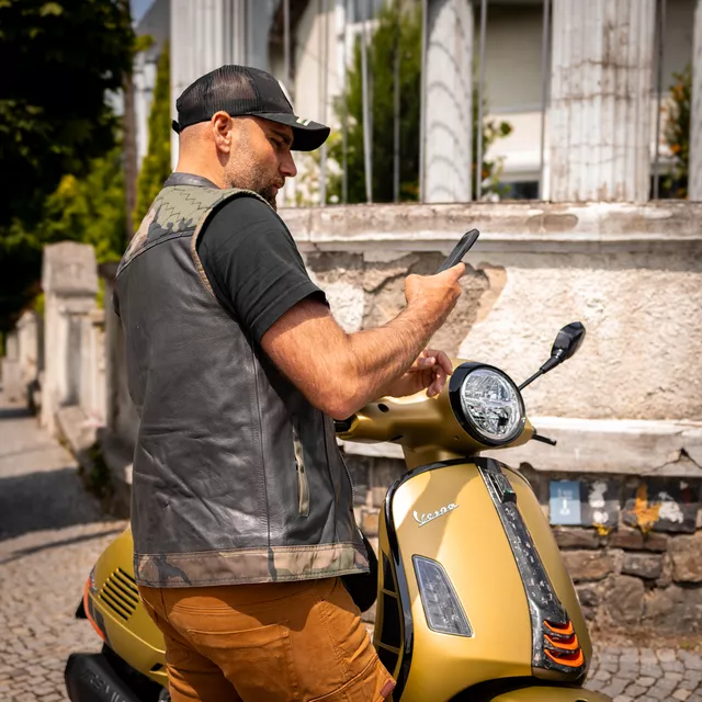 Moto vesta W-TEC Black Heart Regimento - tmavo šedá-kamufláž