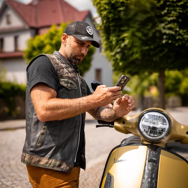 Moto vesta W-TEC Black Heart Regimento - tmavo šedá-kamufláž