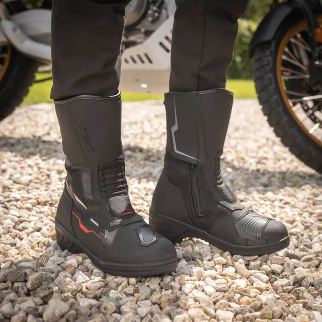 Dámske moto topánky W-TEC Moanna - čierno-červená
