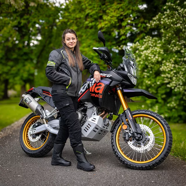 Dámska letná moto bunda W-TEC Jelsa - šedá-fluo