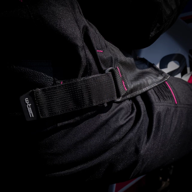 Dámska moto bunda W-TEC Durmana - čierno-ružová