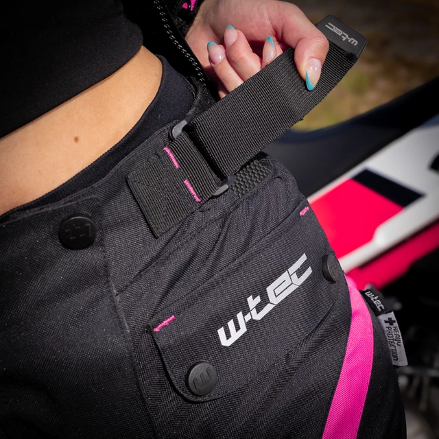 Dámske moto nohavice W-TEC Durmanes Lady - čierno-ružová