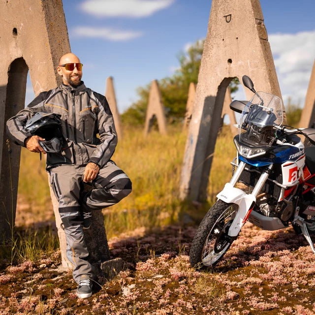 Touringová moto bunda W-TEC Smackton - 2.akosť - čierno-zelená
