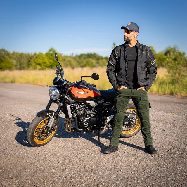 Pánske moto nohavice BOS Cargo D - Green