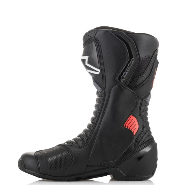 Moto topánky Alpinestars S-MX 6 čierna/šedá/červená fluo - čierna/šedá/červená fluo