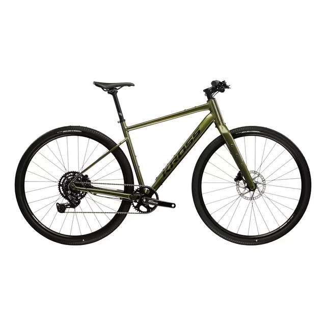 Gravel bicykel Kross Esker 1.0 FL 28" - model 2026 - zelená / grafitová / lesk - zelená / grafitová / lesk