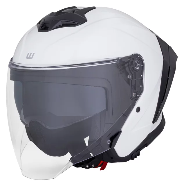 Moto prilba W-TEC Voltik - čierna matná - biela lesk