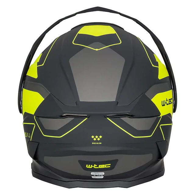 Výklopná moto prilba 3v1 W-TEC Neovu Graphic - čierno-červená