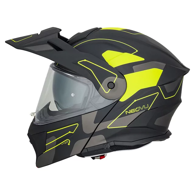 Výklopná moto prilba 3v1 W-TEC Neovu Graphic - čierno-červená