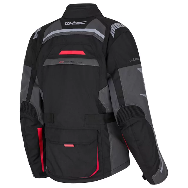 Dámska moto bunda W-TEC Radana - čierno-šedo-červená