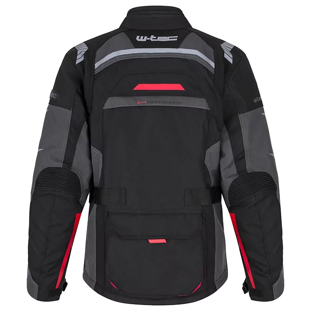 Dámska moto bunda W-TEC Radana - čierno-šedo-červená
