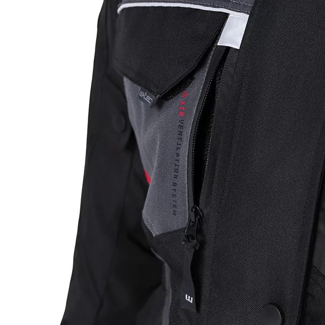 Dámska moto bunda W-TEC Radana - čierno-šedo-červená