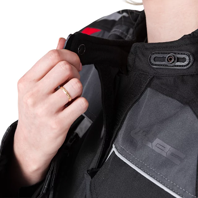 Dámska moto bunda W-TEC Radana - čierno-šedo-červená