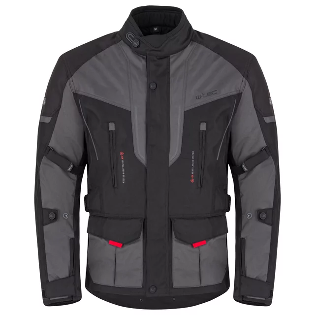 Pánska moto bunda W-TEC Xeniaq - čierno-šedá - čierno-šedá