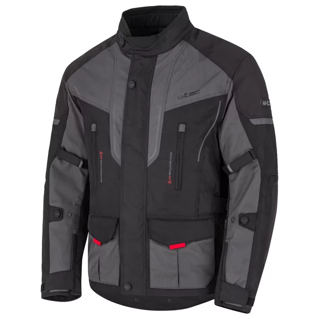 Pánska moto bunda W-TEC Xeniaq - čierno-šedá