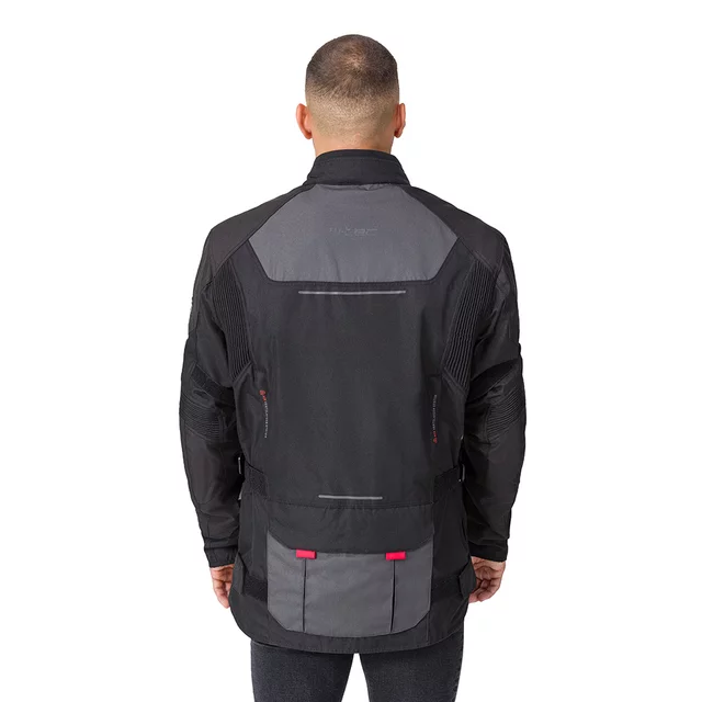 Pánska moto bunda W-TEC Xeniaq - čierno-šedá